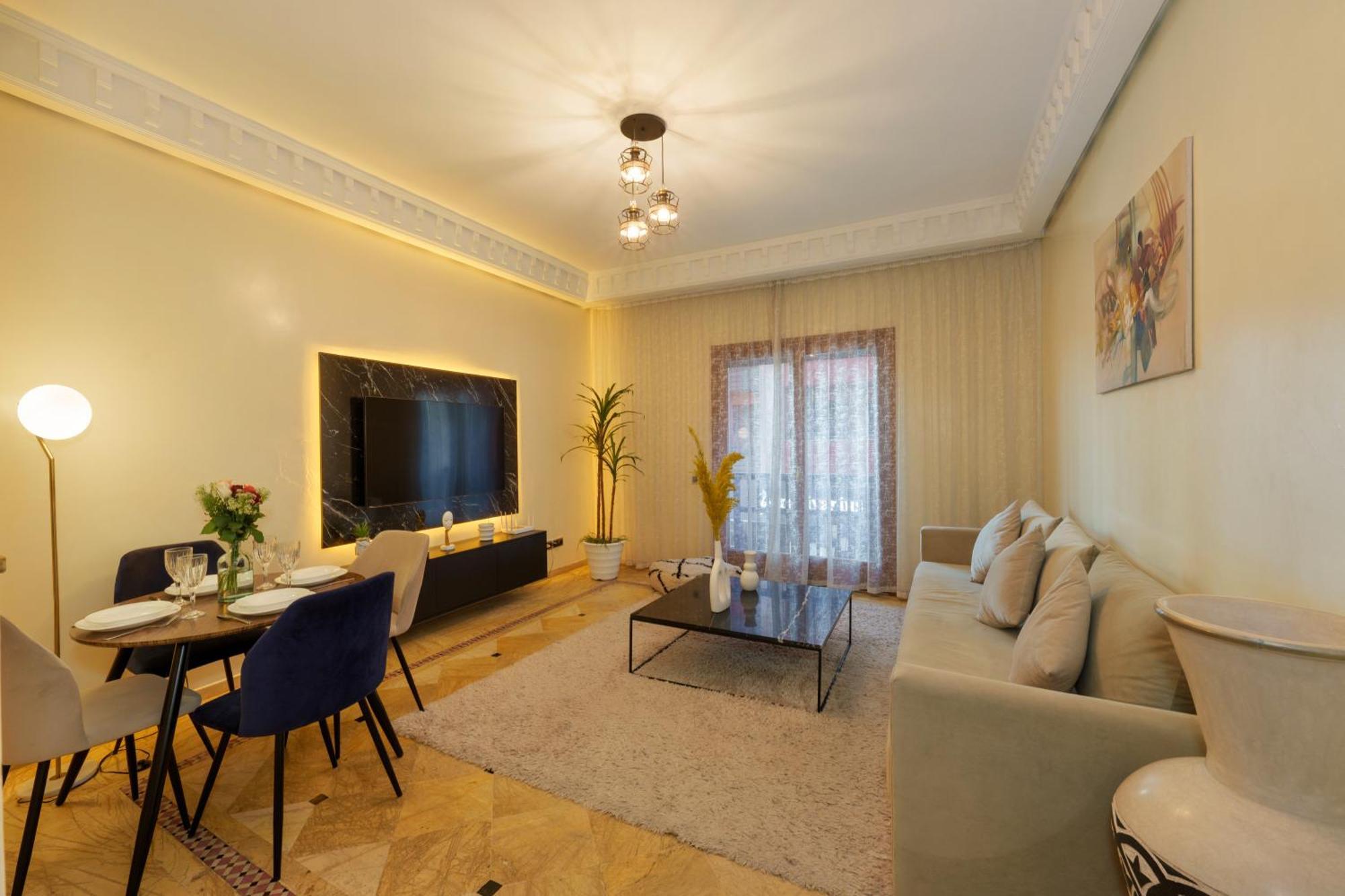 Appartement Haut Standing Gueliz Plaza Avec Vue Marraquexe Exterior foto
