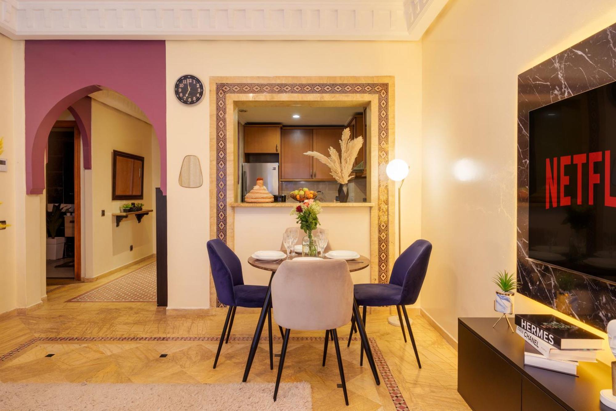 Appartement Haut Standing Gueliz Plaza Avec Vue Marraquexe Exterior foto
