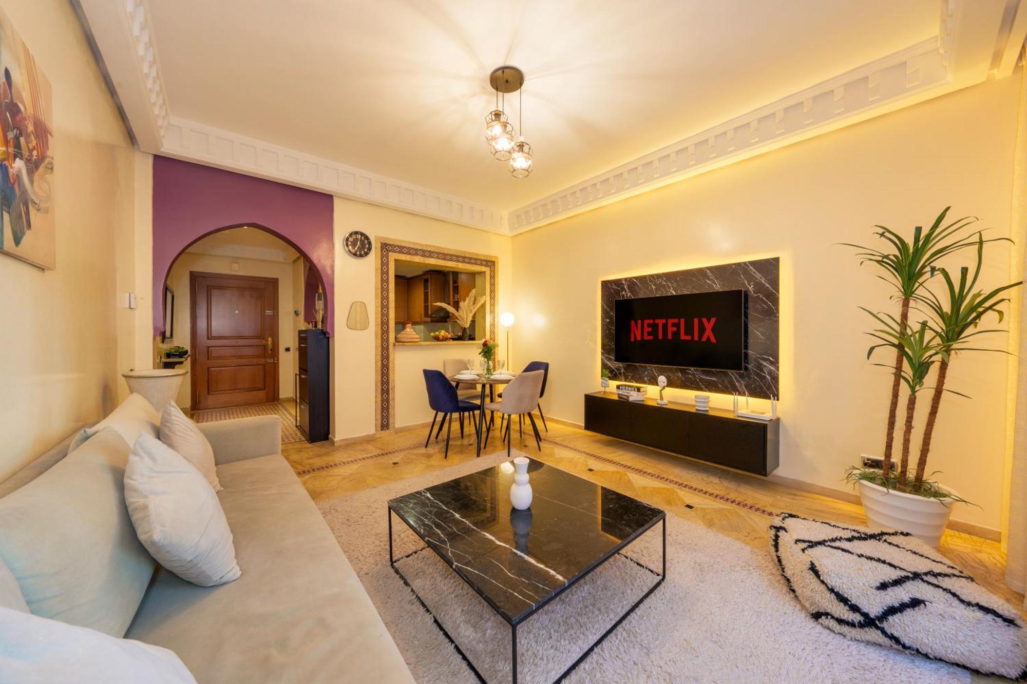 Appartement Haut Standing Gueliz Plaza Avec Vue Marraquexe Exterior foto