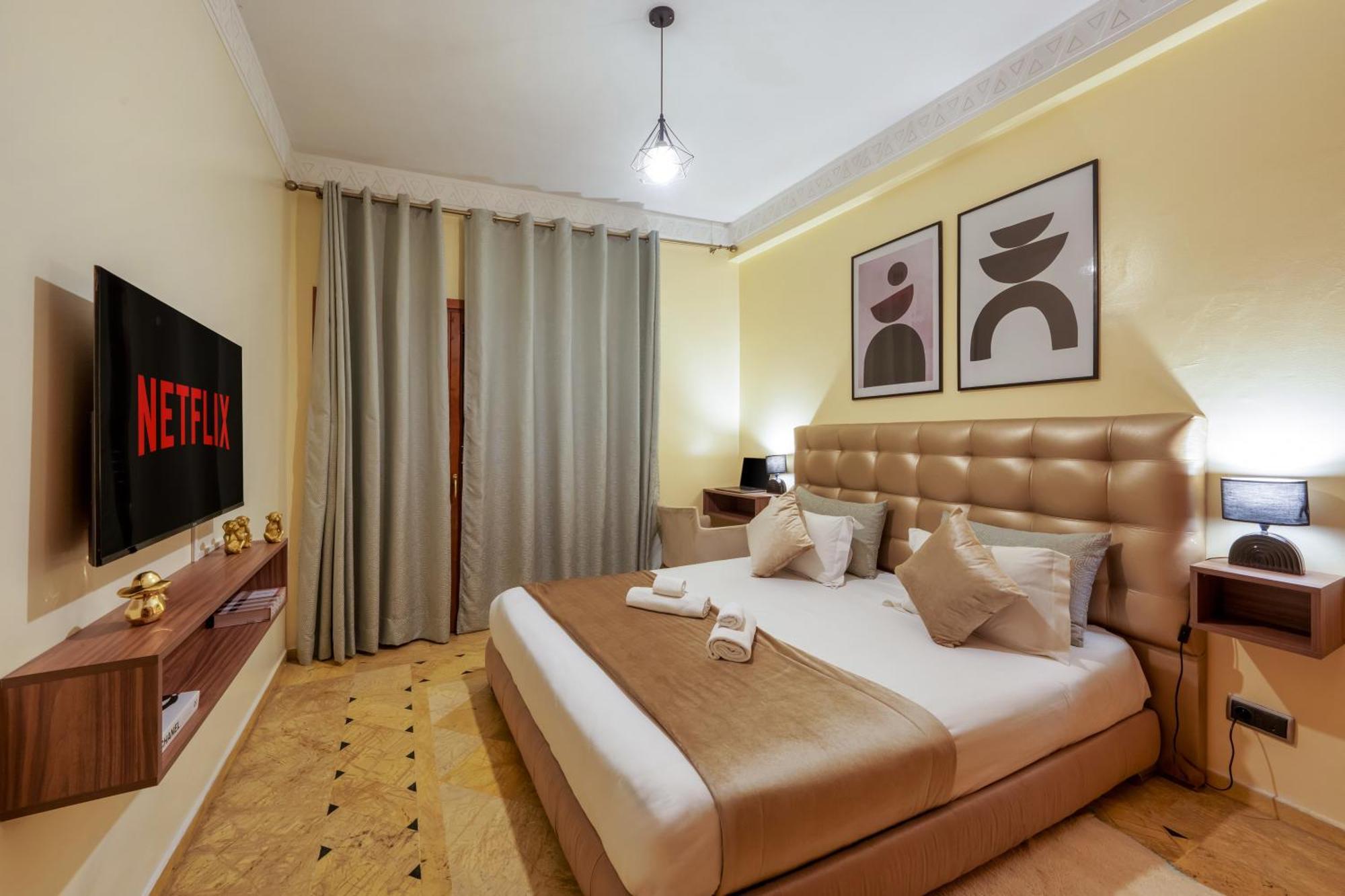 Appartement Haut Standing Gueliz Plaza Avec Vue Marraquexe Exterior foto