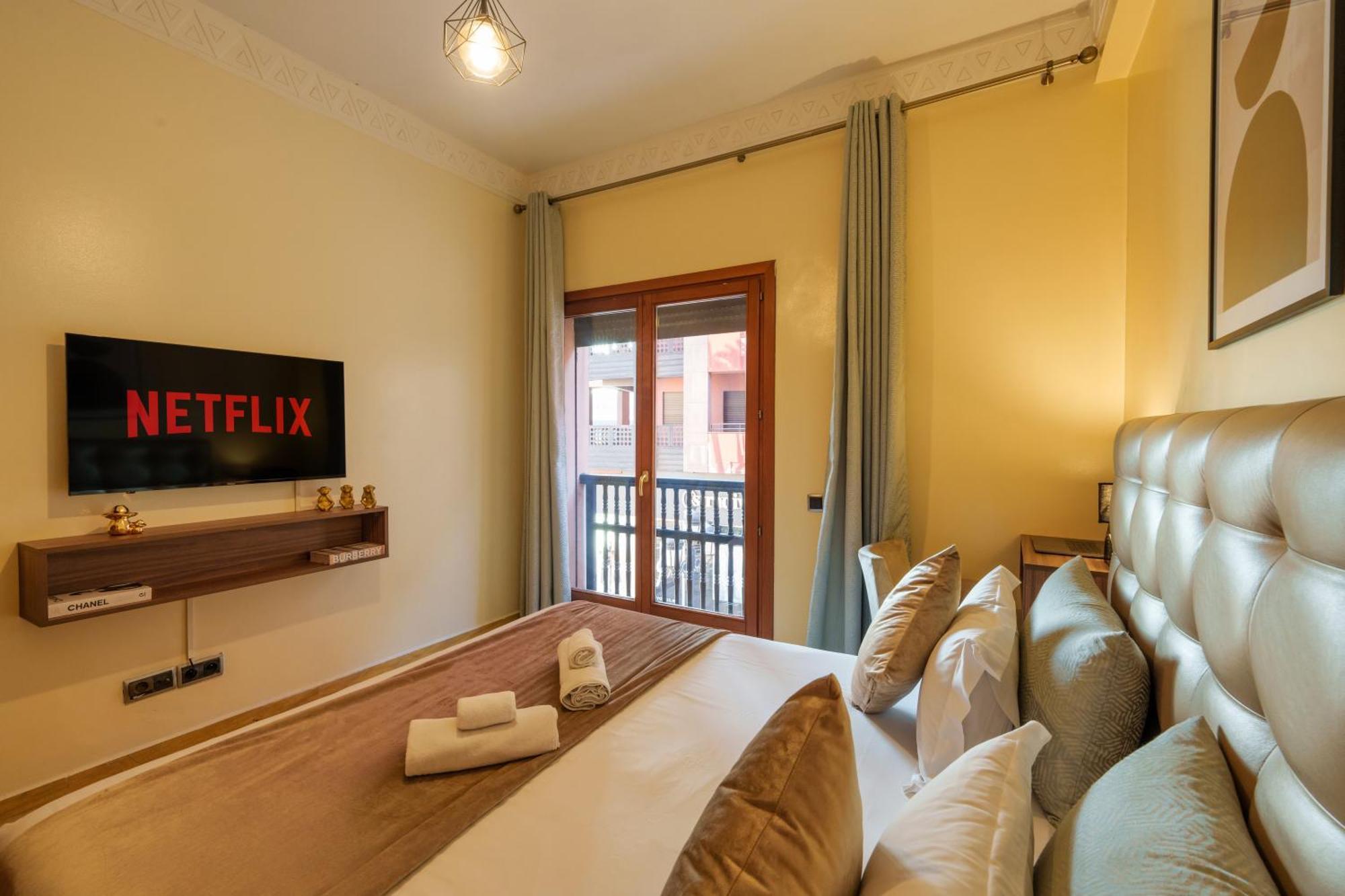 Appartement Haut Standing Gueliz Plaza Avec Vue Marraquexe Exterior foto
